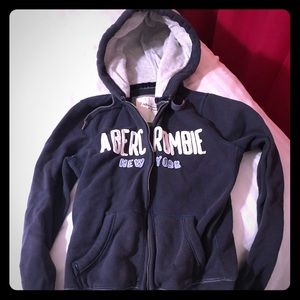 Abercrombie & Fitch navy zip hoodie
